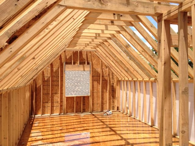 Structură de dulgherie pe acoperiș